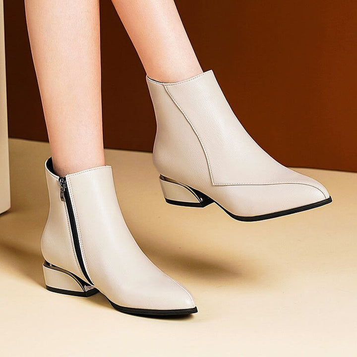 Alice | Chic Sophistication And Comfortable Low Heel Ankle Boots 2