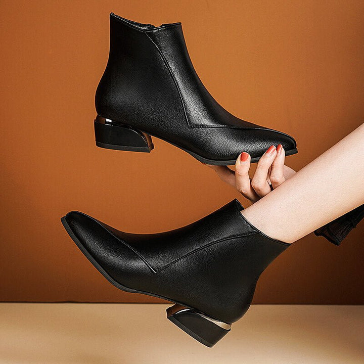 Alice | Chic Sophistication And Comfortable Low Heel Ankle Boots 5