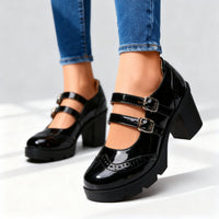Sophia | Comfortable And Trendy Mary Janes Block Heel