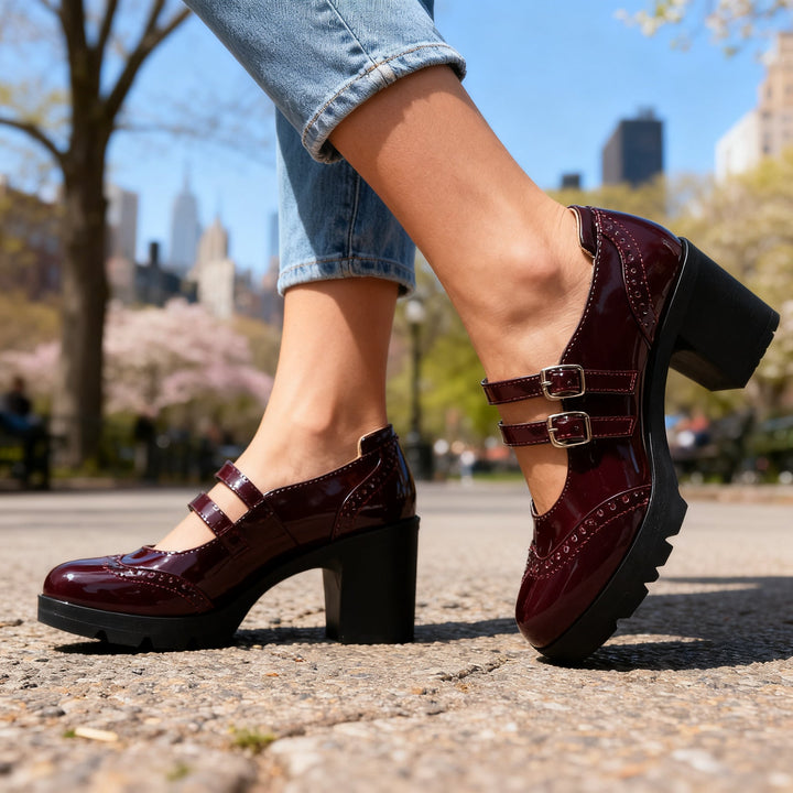 Alice | Vintage Inspired Platform Mary Jane Block Heel 3