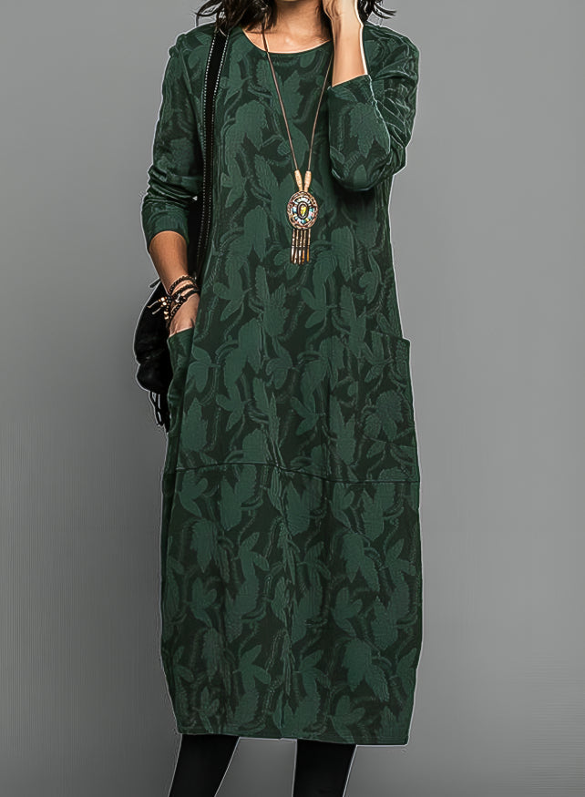 Alisha | Printed long-sleeved dress 0