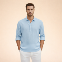 Charles | Breathable And Casual  Linen Men's Polo Shirt
