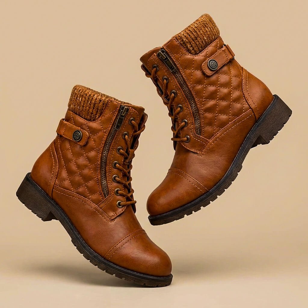 Amara | Elegant and Stylish Quilted Leather Boots 0