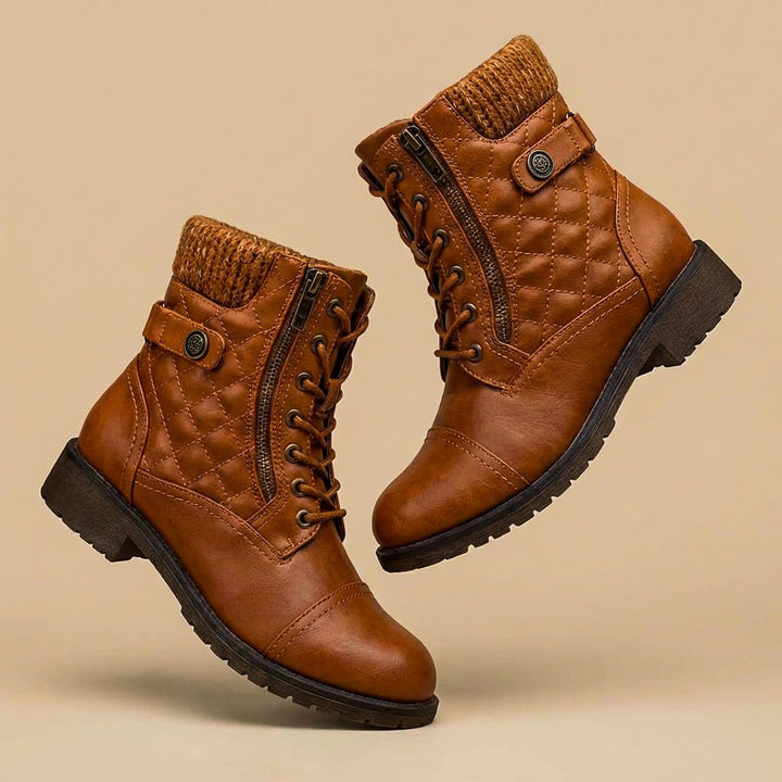 Amara | Elegant and Stylish Quilted Leather Boots 0