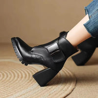 Amelia | Refined Smart Block Heels Boots for Everyday Elegance