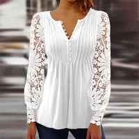 Mia | Chic And Comfortable Floral Henley Blouse