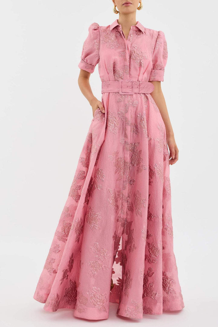 Anabella | Elegant Floral Women’s Dress – Short Puff Sleeves for Wedding Guest & Formal Events 1
