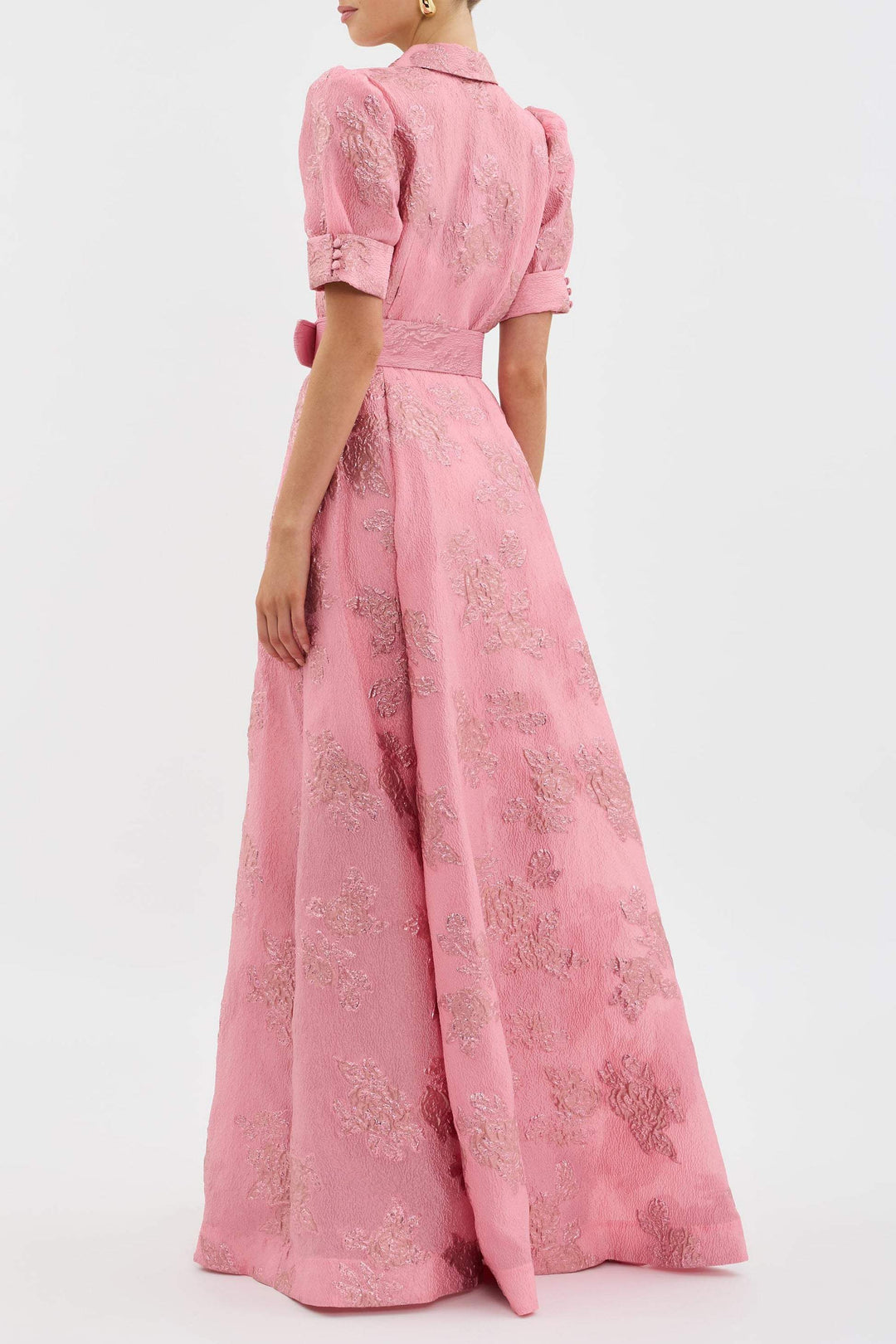Anabella | Elegant Floral Women’s Dress – Short Puff Sleeves for Wedding Guest & Formal Events 2
