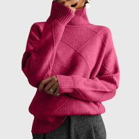 Maya | Elegant And Warm Geometric Turtleneck Sweater