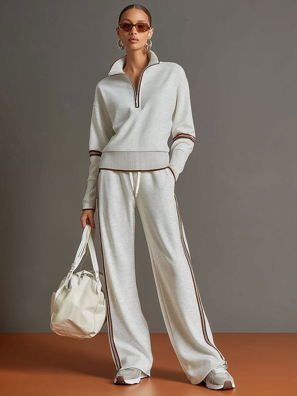 Angelika | Premium Lounge Set with Flowing Wide-Leg Trousers 3