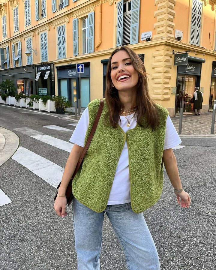 Aria | Cozy Sherpa Fleece Vest 6