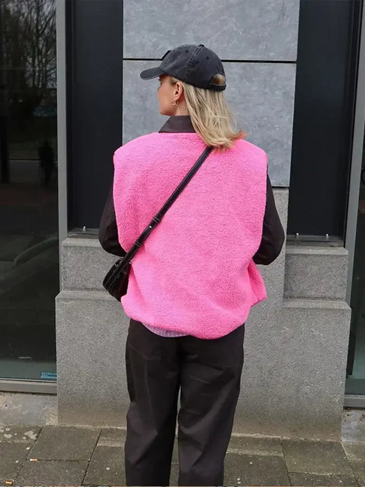 Aria | Cozy Sherpa Fleece Vest 7