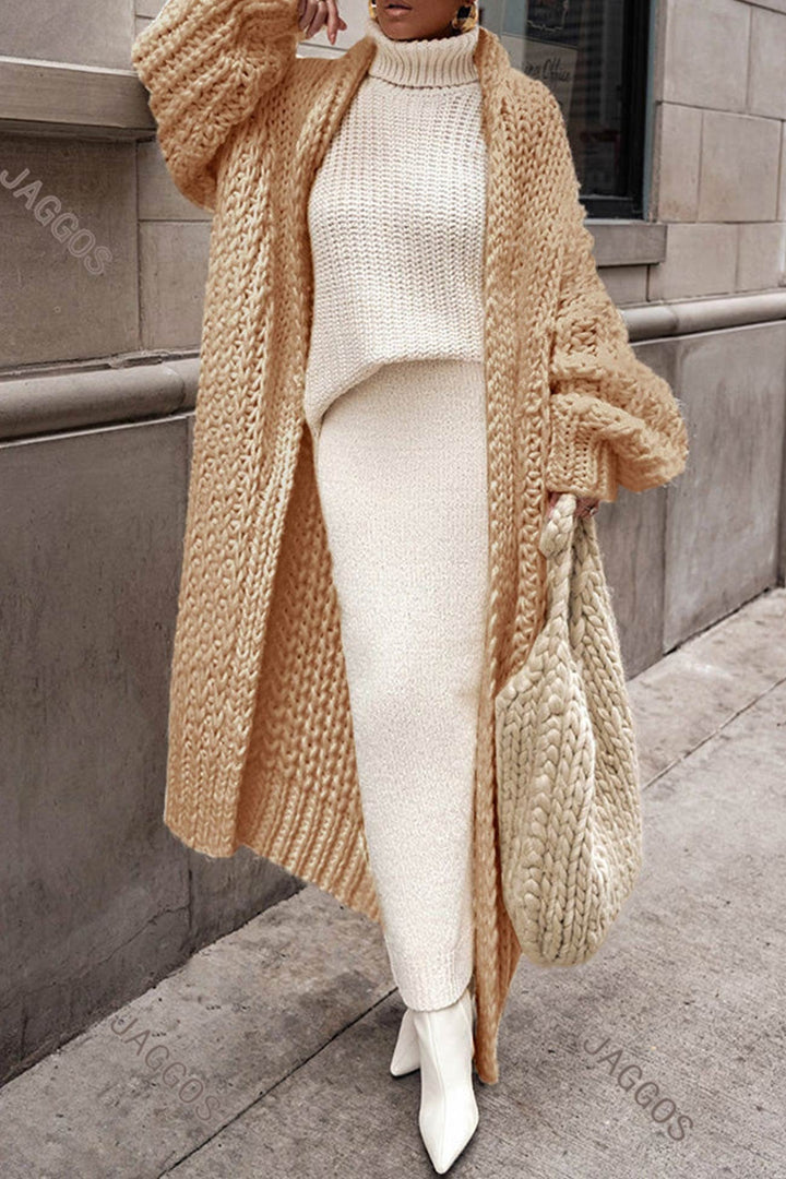 Aria | Open-Front and Stylish Knit Longline Cardigan 5