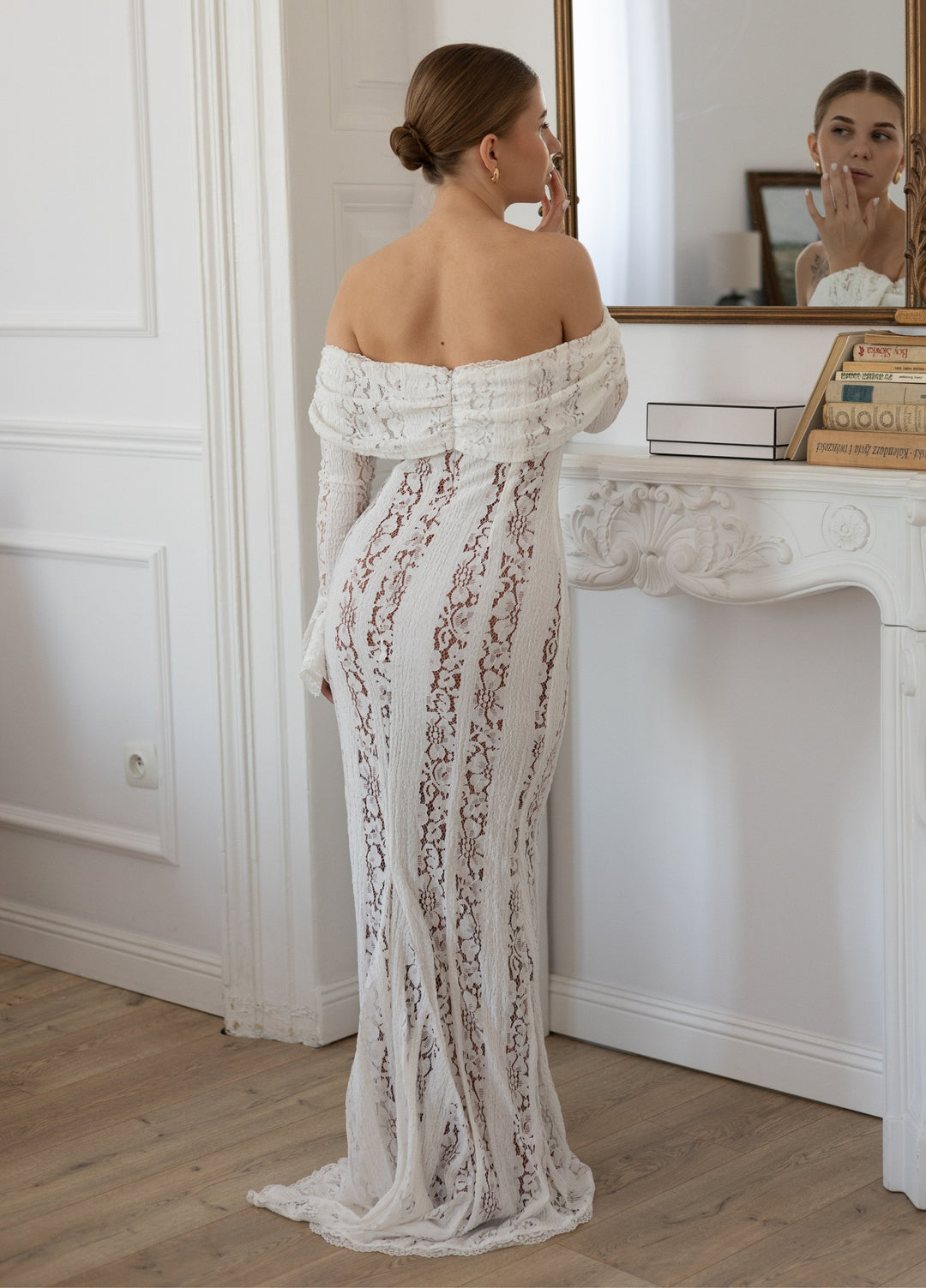 Arielle | Elegant White Maxi Dress – Flattering Lace Design for Women 1