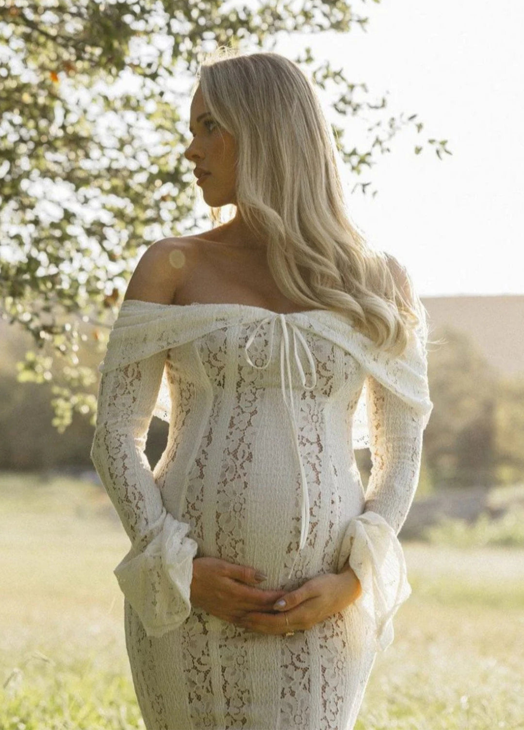 Arielle | Elegant White Maxi Dress – Flattering Lace Design for Women 4