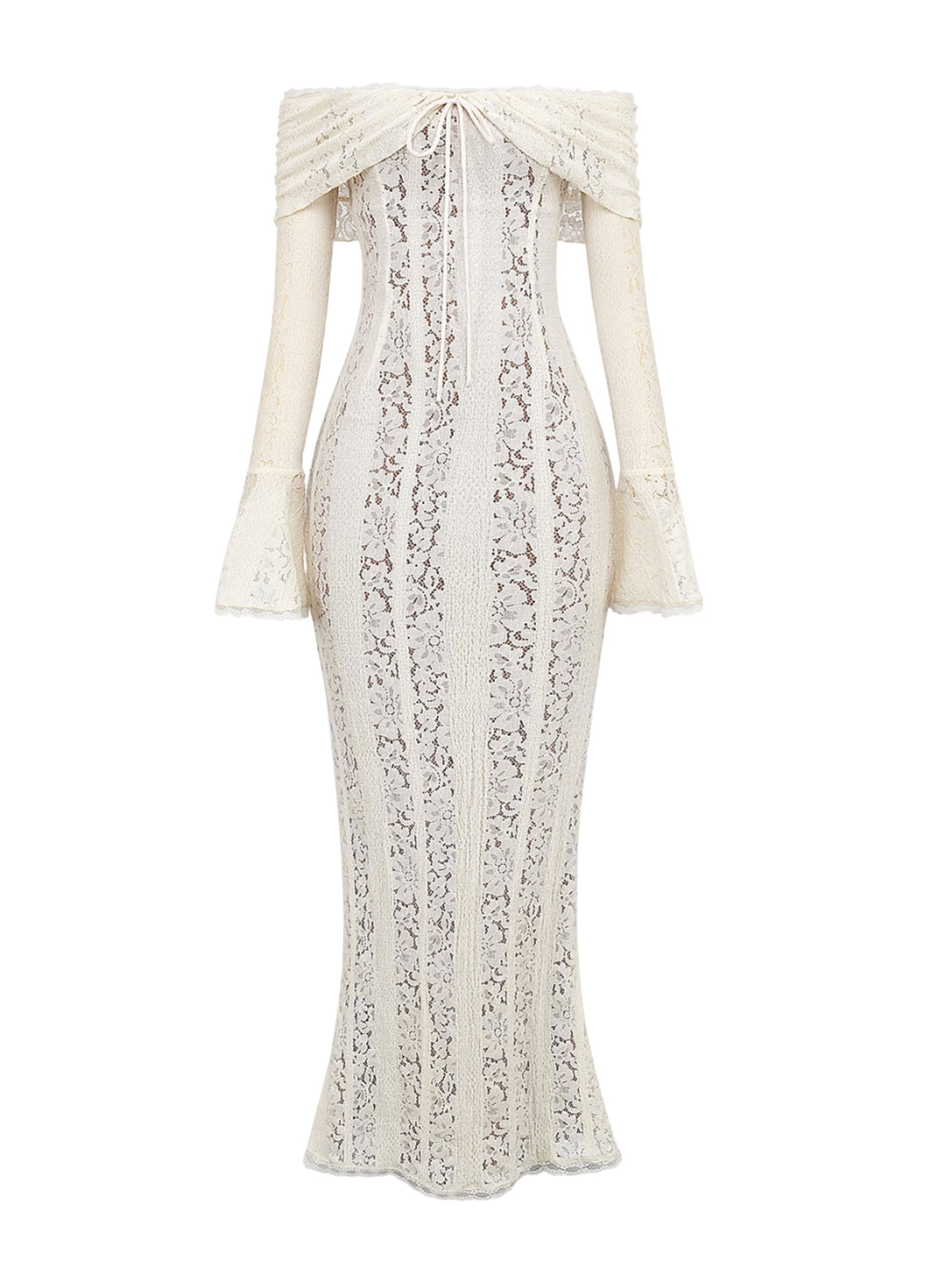 Arielle | Elegant White Maxi Dress – Flattering Lace Design for Women 7