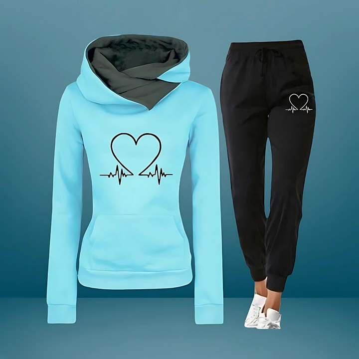 Aurora | Printed tracksuit with heartbeat 0