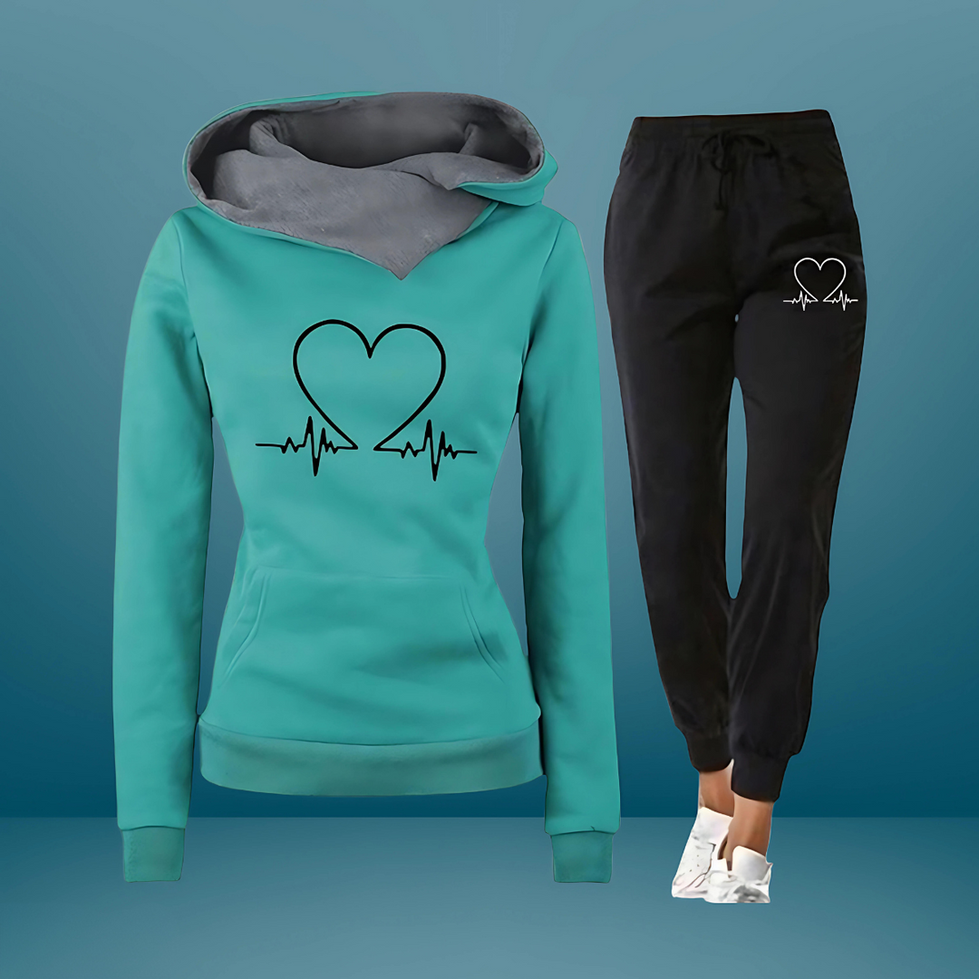 Aurora | Printed tracksuit with heartbeat 2