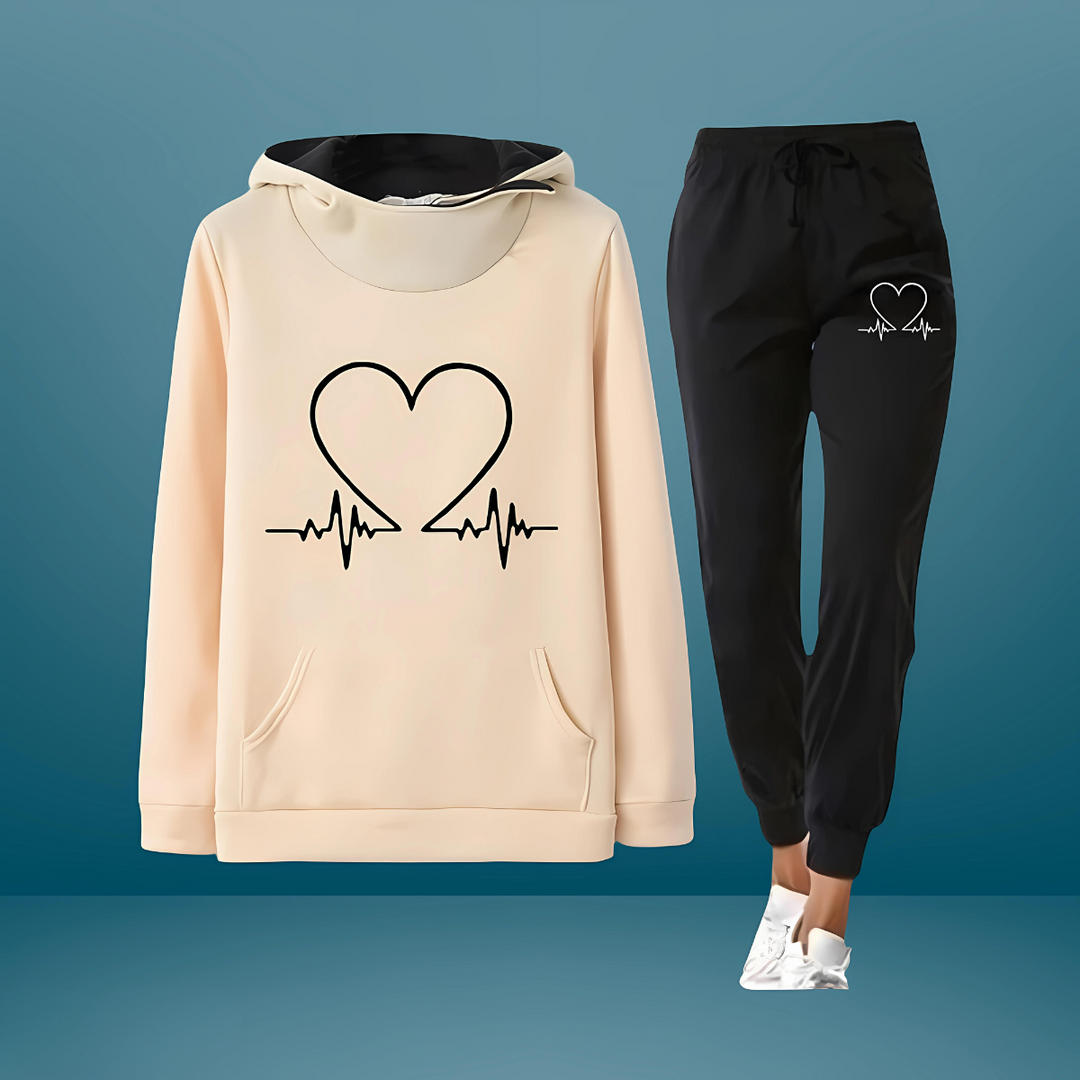 Aurora | Printed tracksuit with heartbeat 4