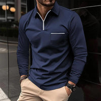 Arthur| Polo a Maniche Lunghe con Zip e Collo Alto