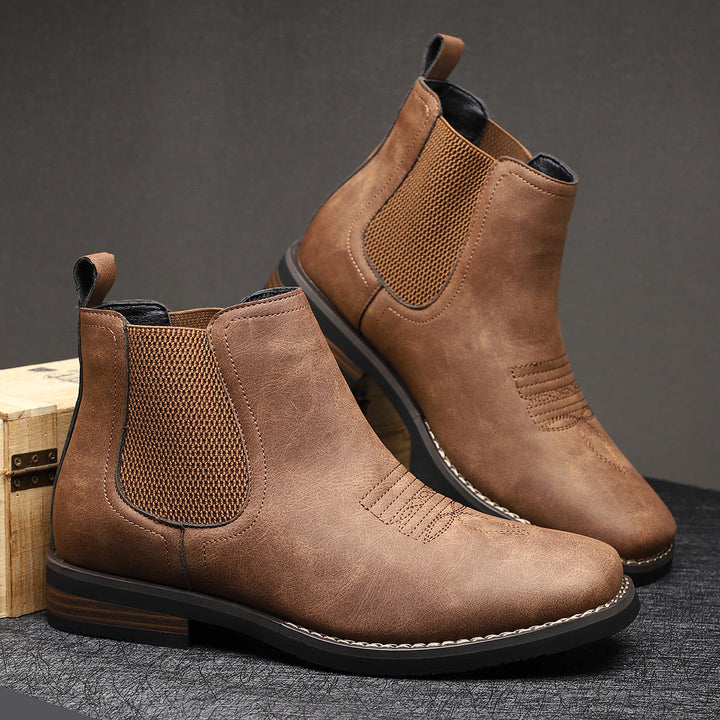 Bramwell | Black Leather Boots Casual Rugged Supportive Fit 0