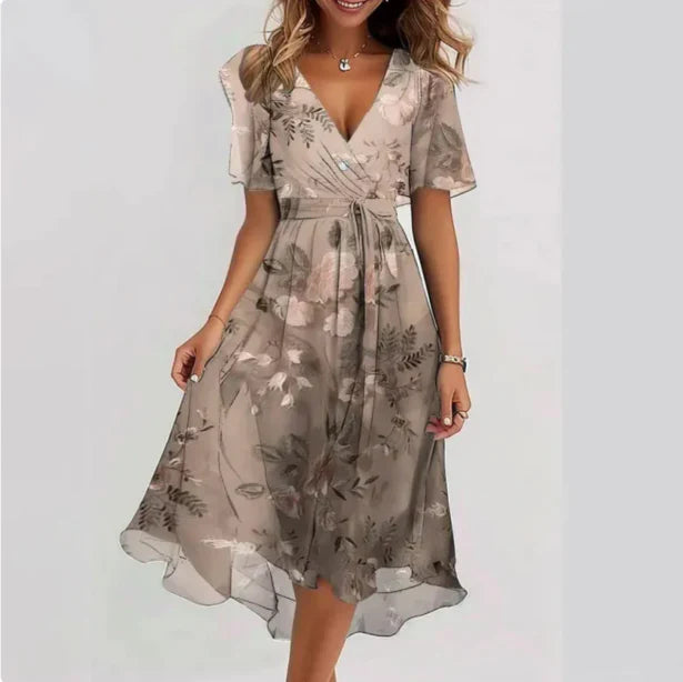 Brianna | Summer & Cocktail Style V-Neck Dress 2