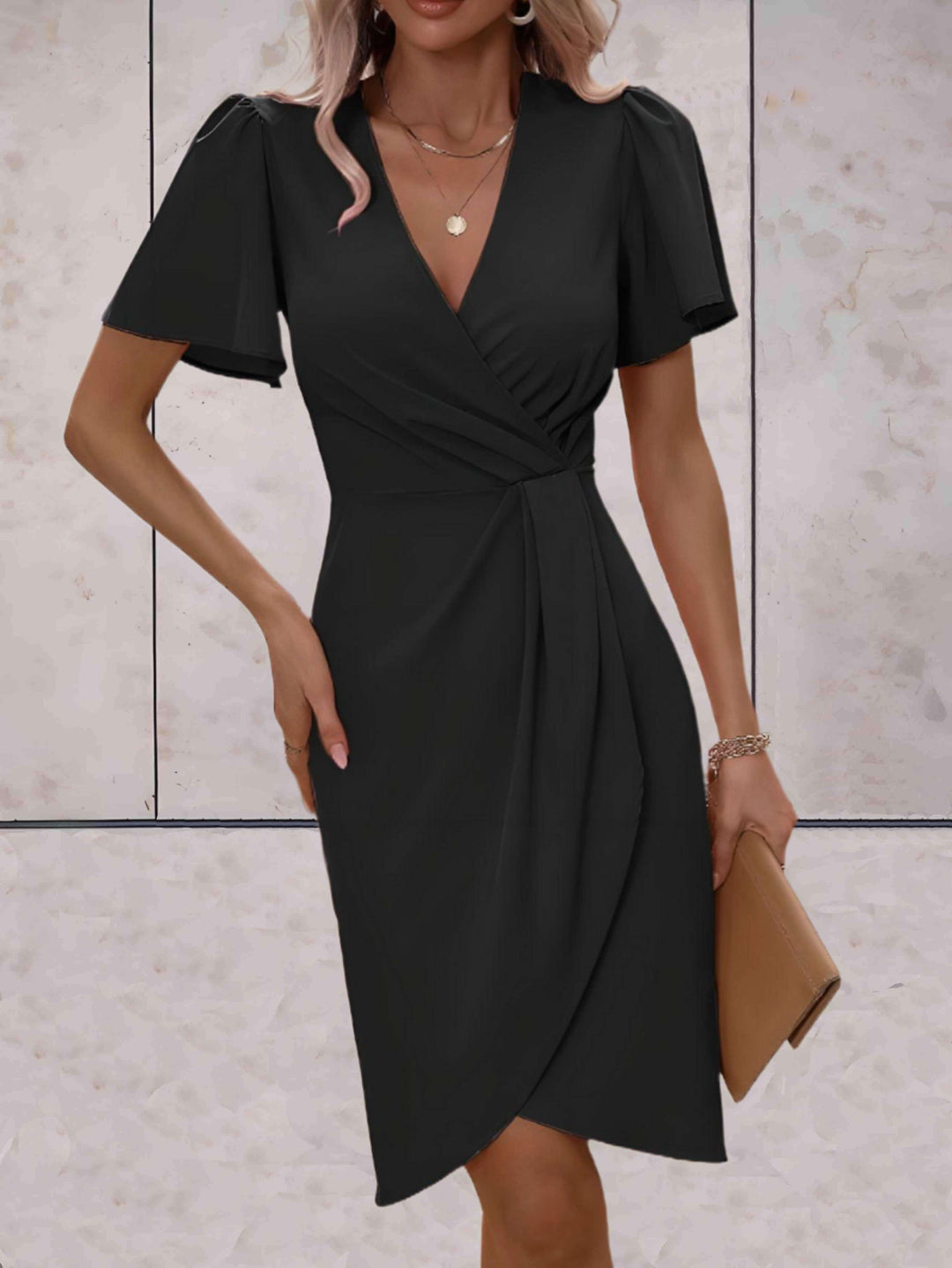 Caitlyn | Elegant V-Neckline Wrap Dress 5