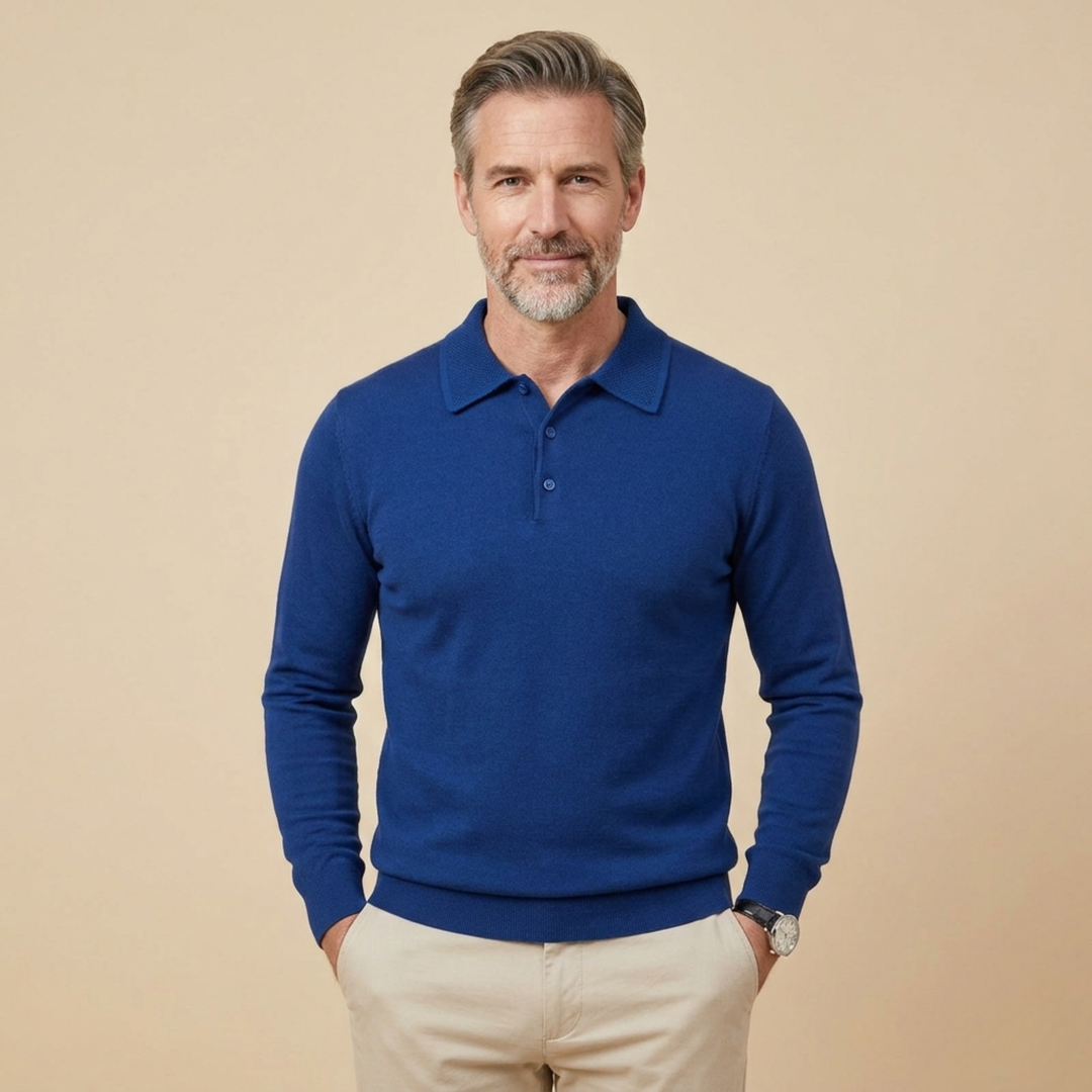 Calder | Men's Classic Long Sleeve Polo 2