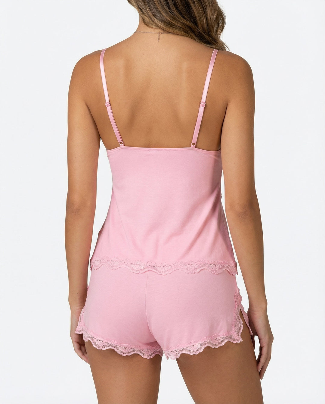 Camila | Elegant Lace Trim Camisole and Shorts Set 7
