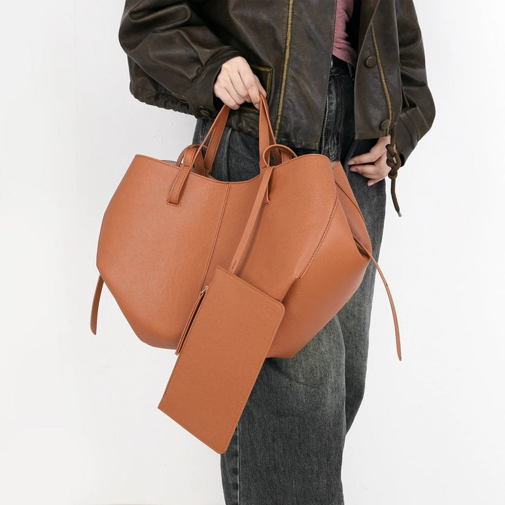 Camille | Oversized Vintage PU Leather Tote Bag 3