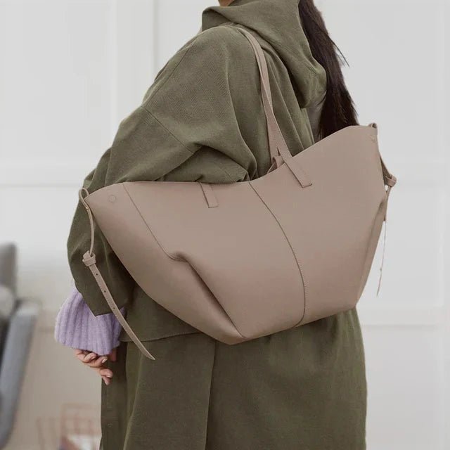 Camille | Oversized Vintage PU Leather Tote Bag 7