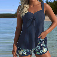 Jennifer | Nautical Striped Tummy-Control Two-Piece Tankini Set