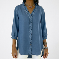 Olivia | Blusa elegante e comoda con orlo a volant da donna