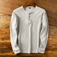 Sebastian| Klassisches Baumwoll-Henley-T-Shirt