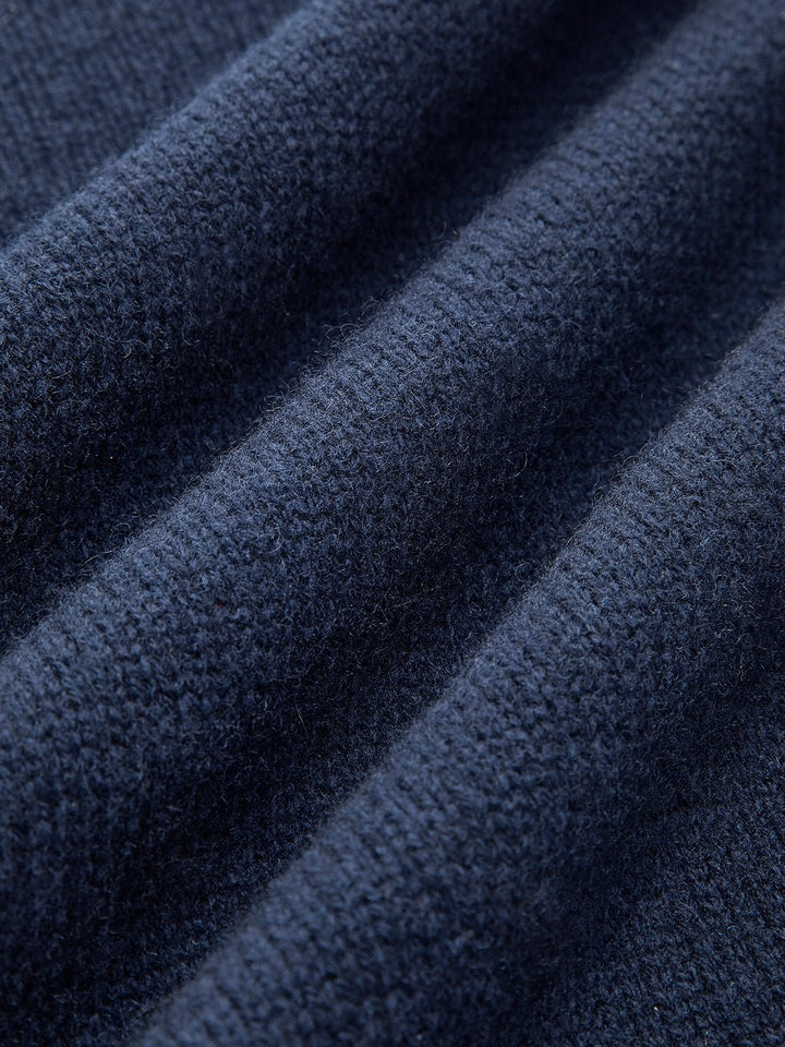 Charlotte | Comfortable And Warm Denim-Collar Knit Polo Sweater 4