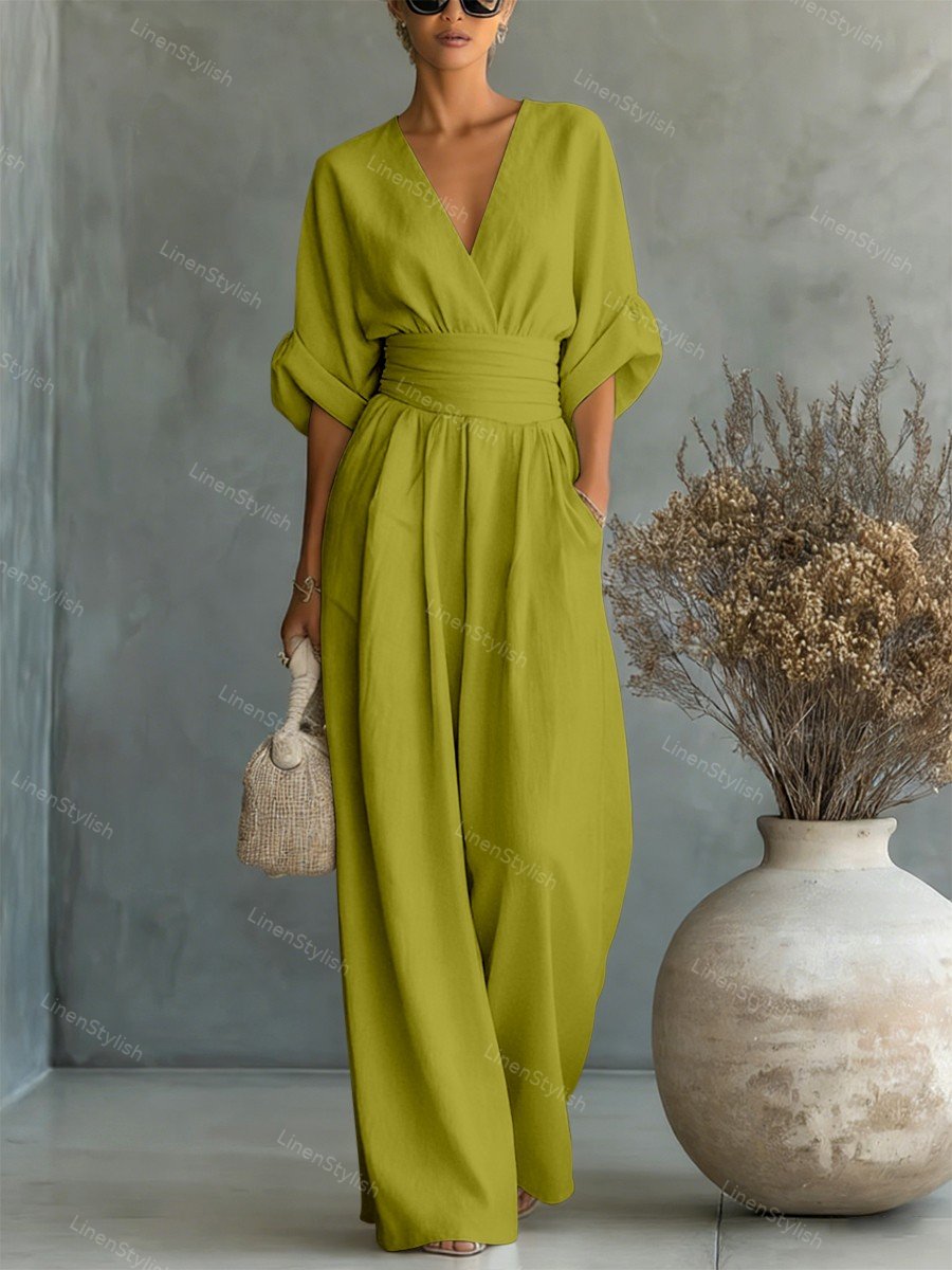 Charlotte | Elegant and sophisticated V-neck slim fit jumpsuit 6