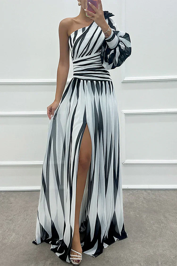 Chloe | Sophisticated Wedding Guest Dress with One-Shoulder Design 0