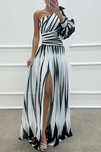 Olivia | Trendy Wedding Guest Dress with One-Shoulder Maxi Style