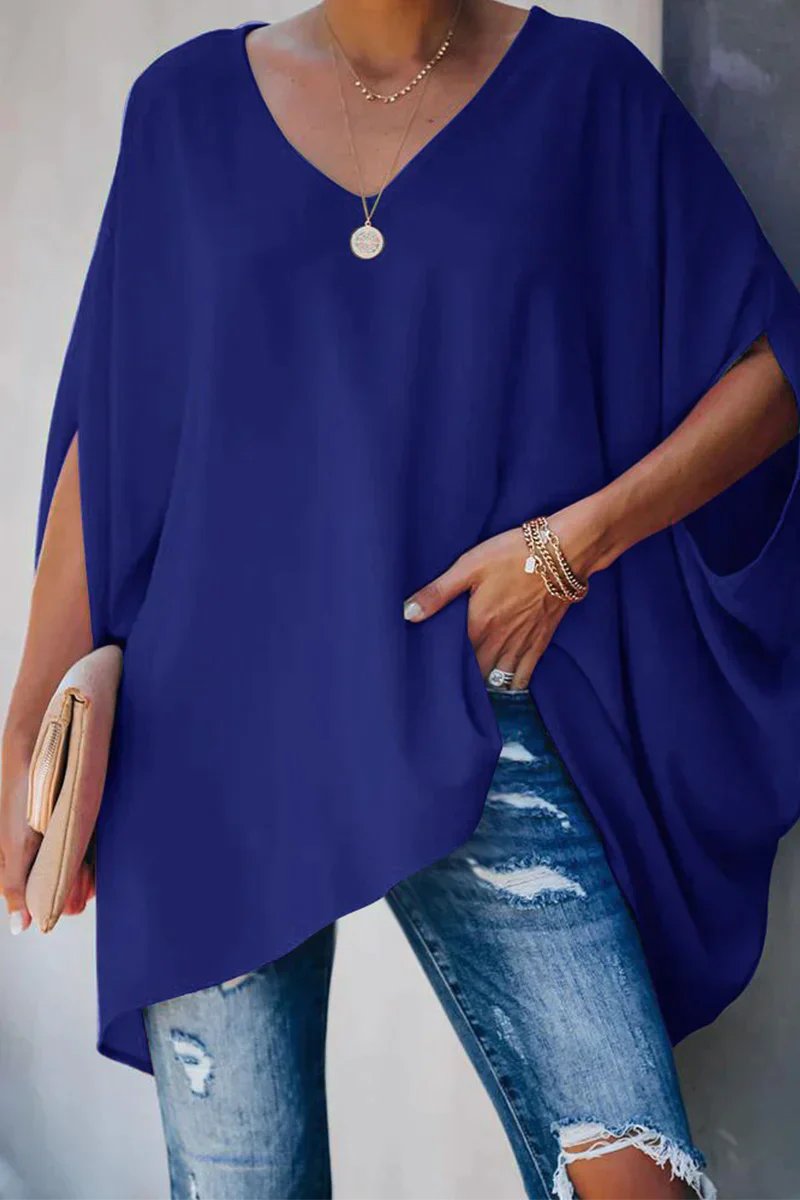 Clara | Elegant And Comfortable oversized batwing-sleeve tunic top 3