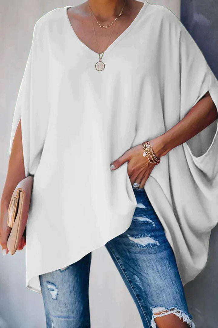Clara | Elegant And Comfortable oversized batwing-sleeve tunic top 4