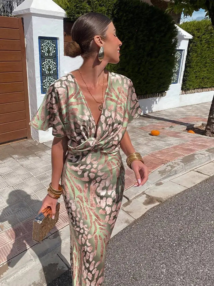 Clara | Elegant Copper Midi Dress – Chic &amp; Versatile for Any Occasion 2