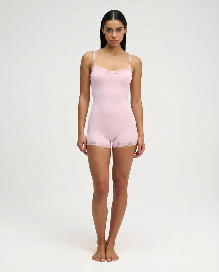Dahlia | Soft, Comfortable & Feminine Sleep Romper - Perfect Ladies Romper Pajamas 1