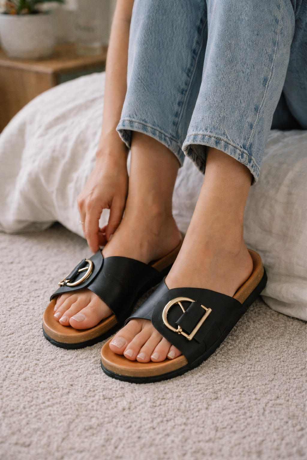 Dalia | Women's Mules Shoes Buckled Open Slip-On Casual Summer Style 1
