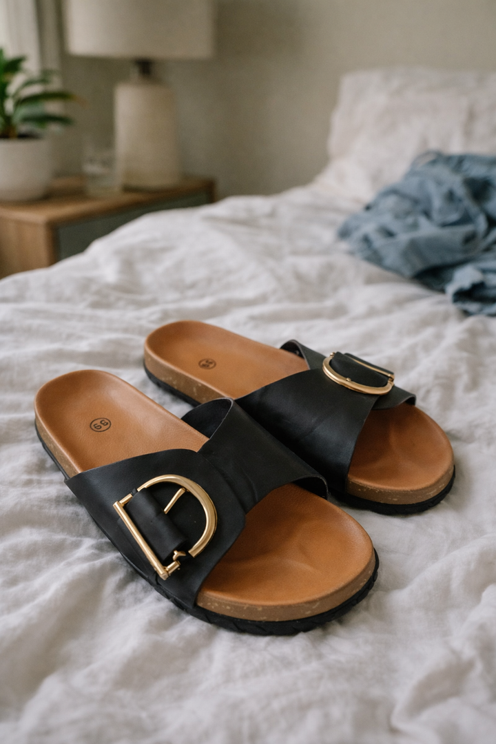 Dalia | Women's Mules Shoes Buckled Open Slip-On Casual Summer Style 2