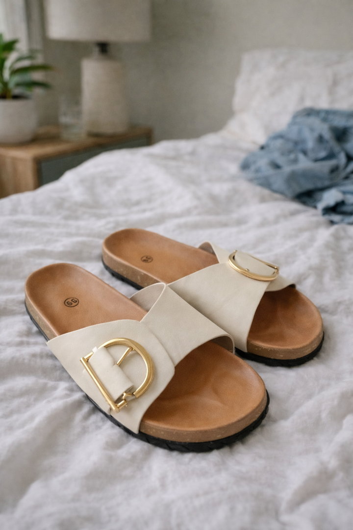 Dalia | Women's Mules Shoes Buckled Open Slip-On Casual Summer Style 3