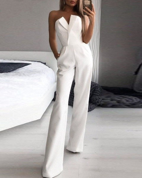 Dara | Jumpsuit Women Elegant Sleeveless Red Chic Fit 1