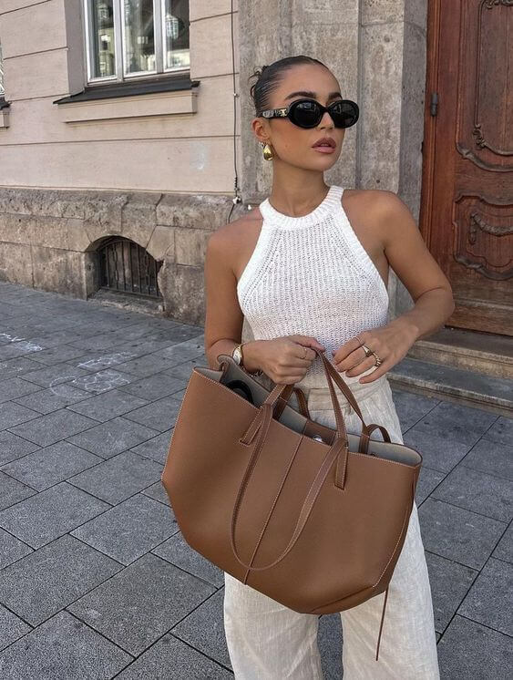 Dara | Leather Tote Bag Spacious Stylish Shoulder Bag Elegant Design 1