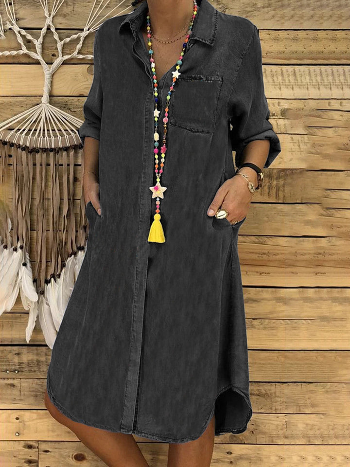 Dara | Relaxed Fit, Soft & Stylish Denim Shirt Dress for Women 0