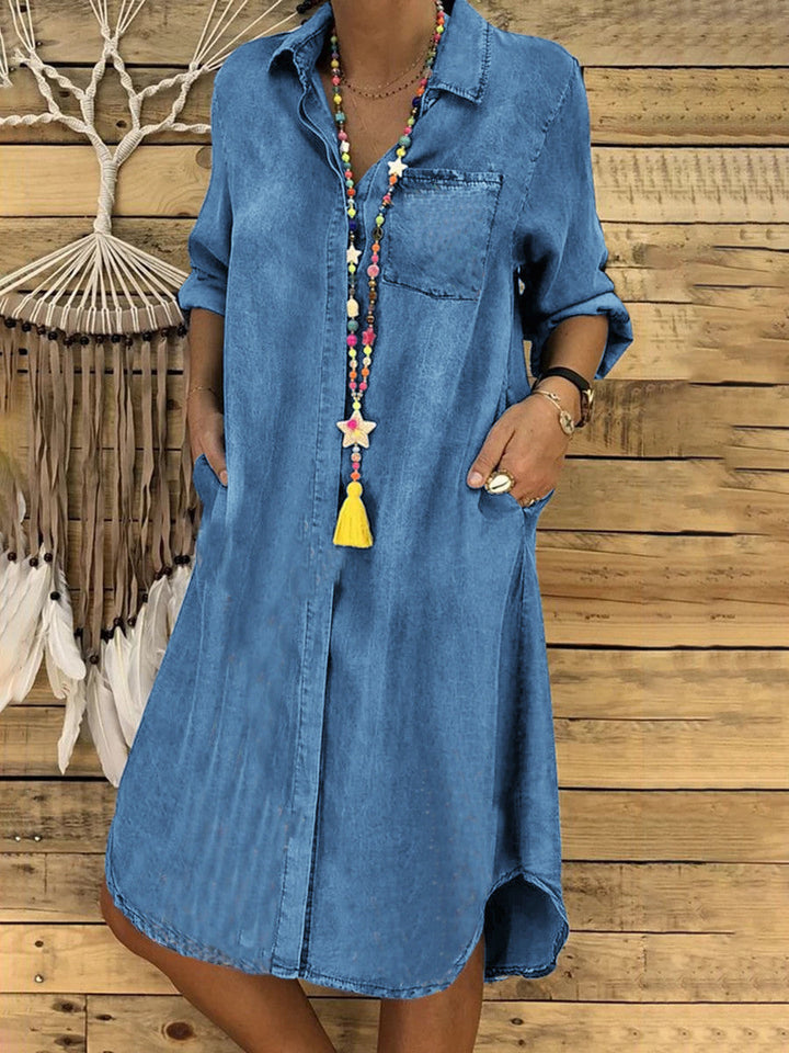 Dara | Relaxed Fit, Soft & Stylish Denim Shirt Dress for Women 1