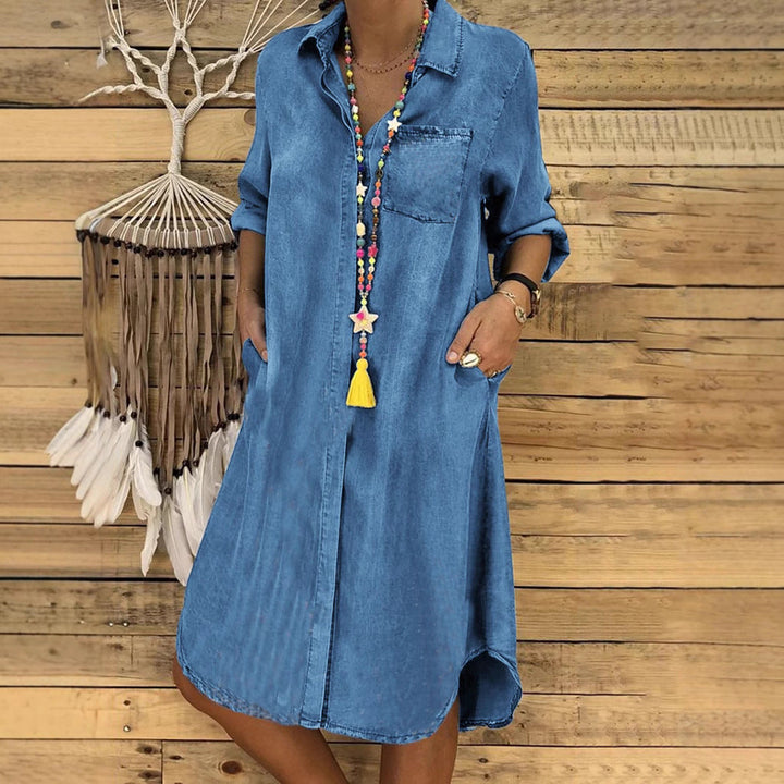 Dara | Relaxed Fit, Soft & Stylish Denim Shirt Dress for Women 3
